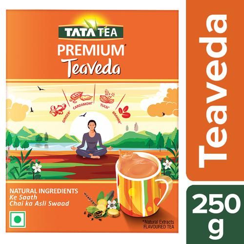 Tata Tea Premium Teaveda - Assam Tea Leaves With Elaichi Tulsi, 250 g-1.webp